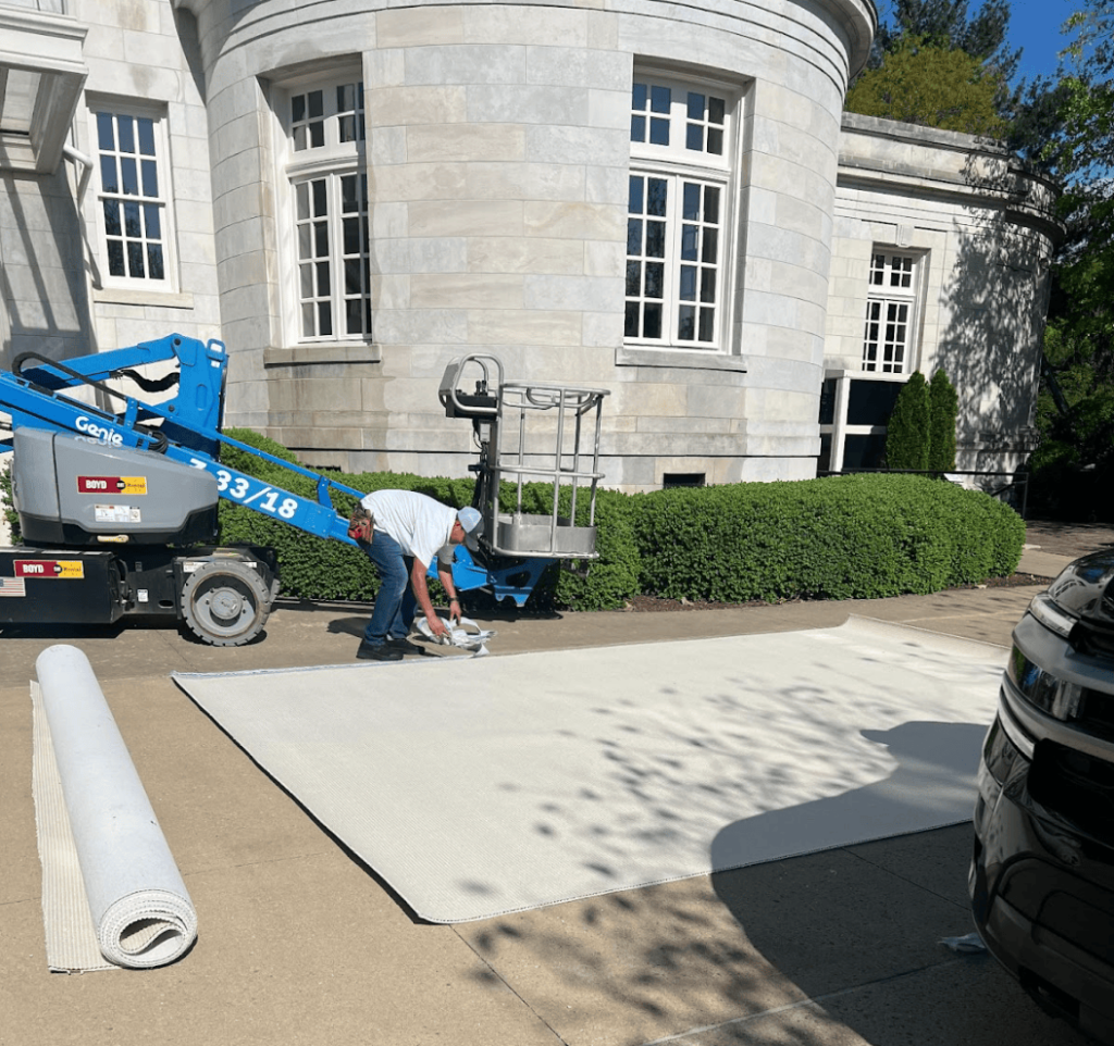 Masland Banda Jazz Color Cane installed by Carpet Selections in the Kentucky Governor’s Mansion